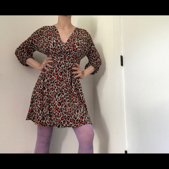 Moda International Orange Leopard Print Dress - Picture 9 of 14